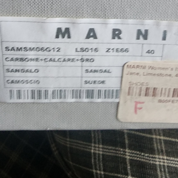 Marni Size 40 New in Box Strappy Gold Peep Toe Black and White Heels Sandals - Picture 12 of 12